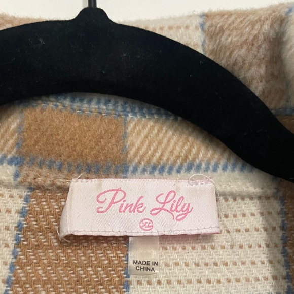 Pink Lily | Blue And Tan Plaid Shaket - Picture 4 of 8